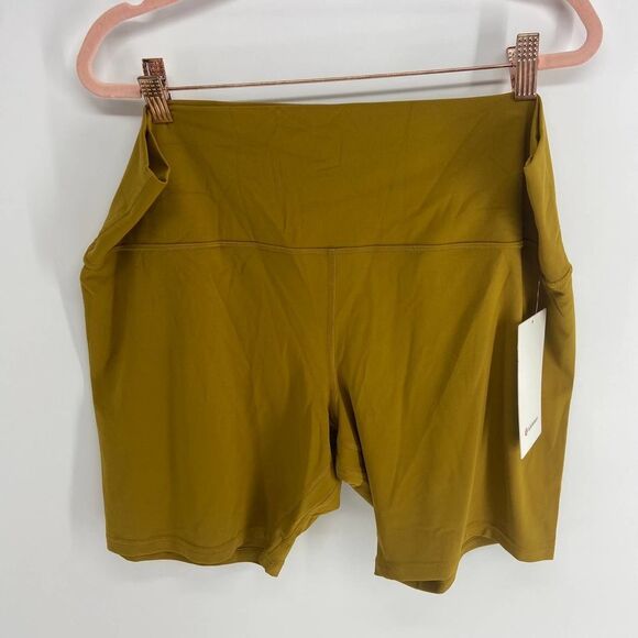 Lululemon Align HR Short 8 inch bike short golden yellow plus NWT women 20
